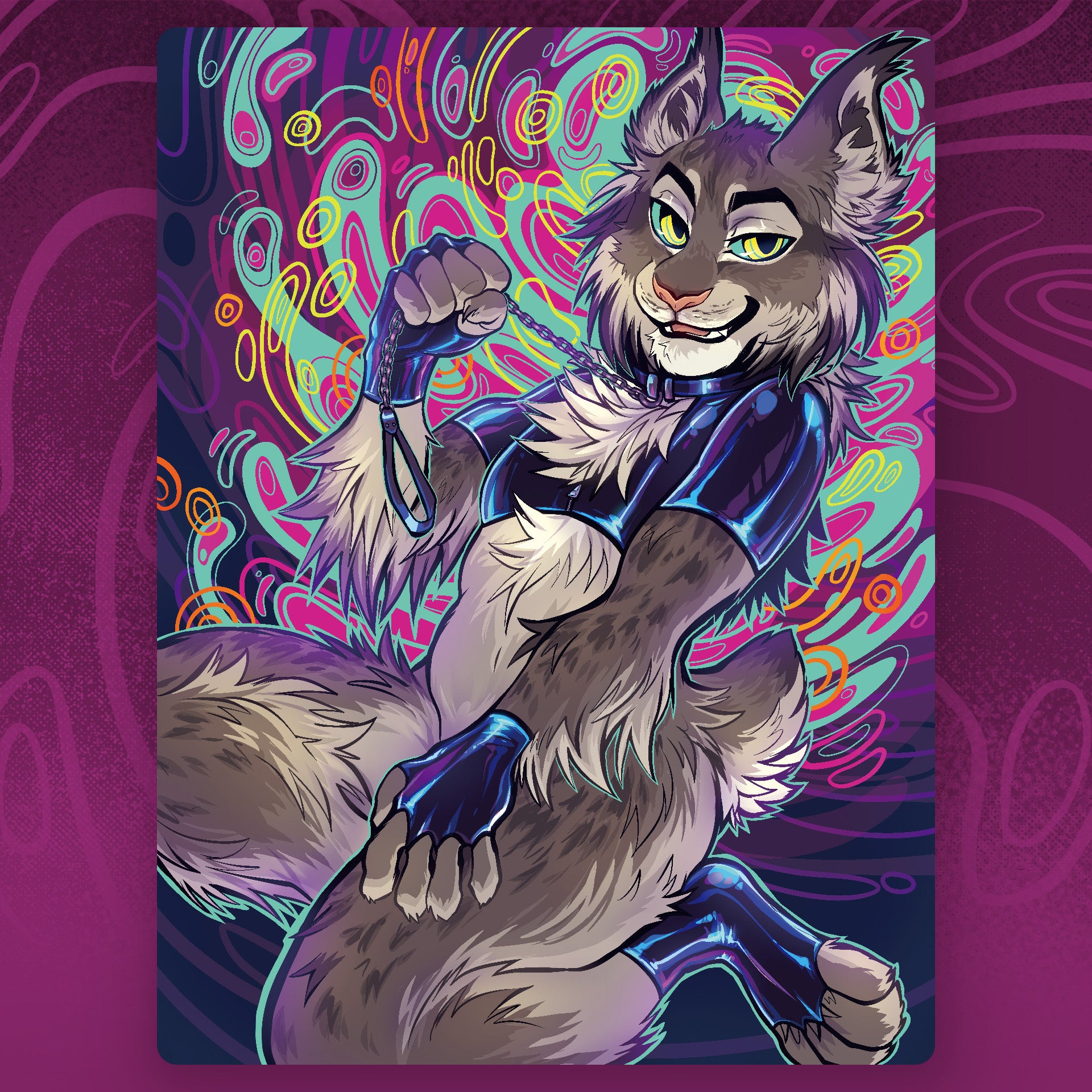 Hypno Lynx Tapestry