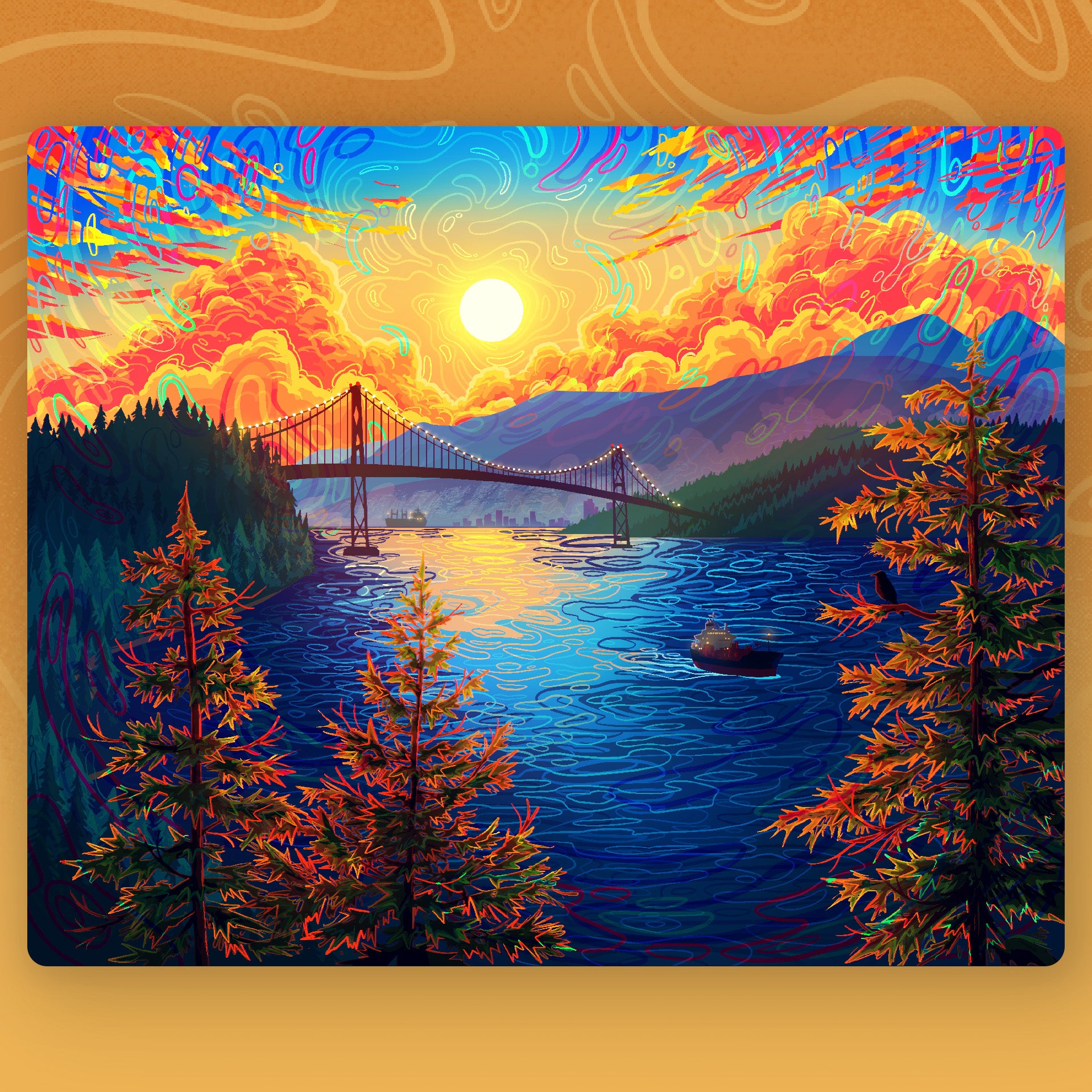 Lion's Gate Bridge Tapestry